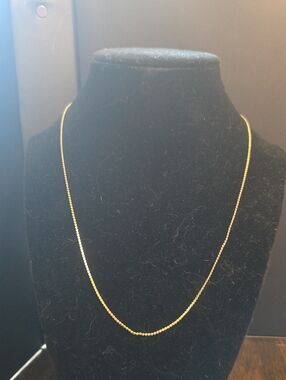 Gold Tone Bead Chain Necklace